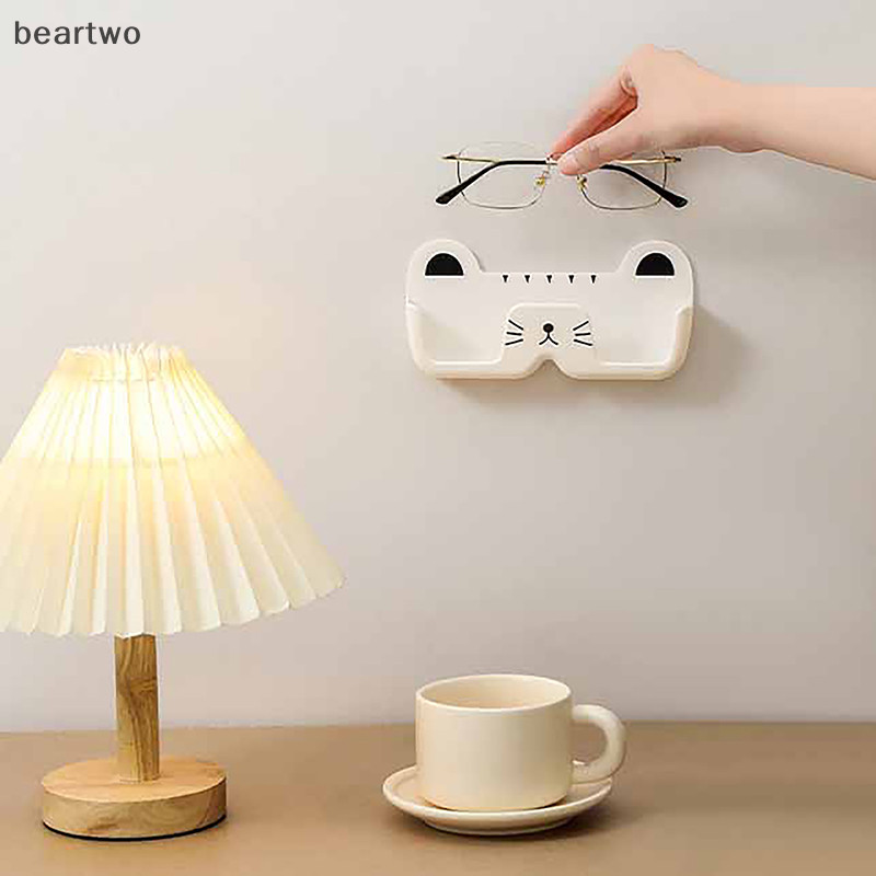 < Beartwo > Giá đỡ kính treo tường hình dễ thương - Trang trí không đục lỗ, Kính râm và chân đế, tủ quần áo sắp xếp kính râm đẹp
