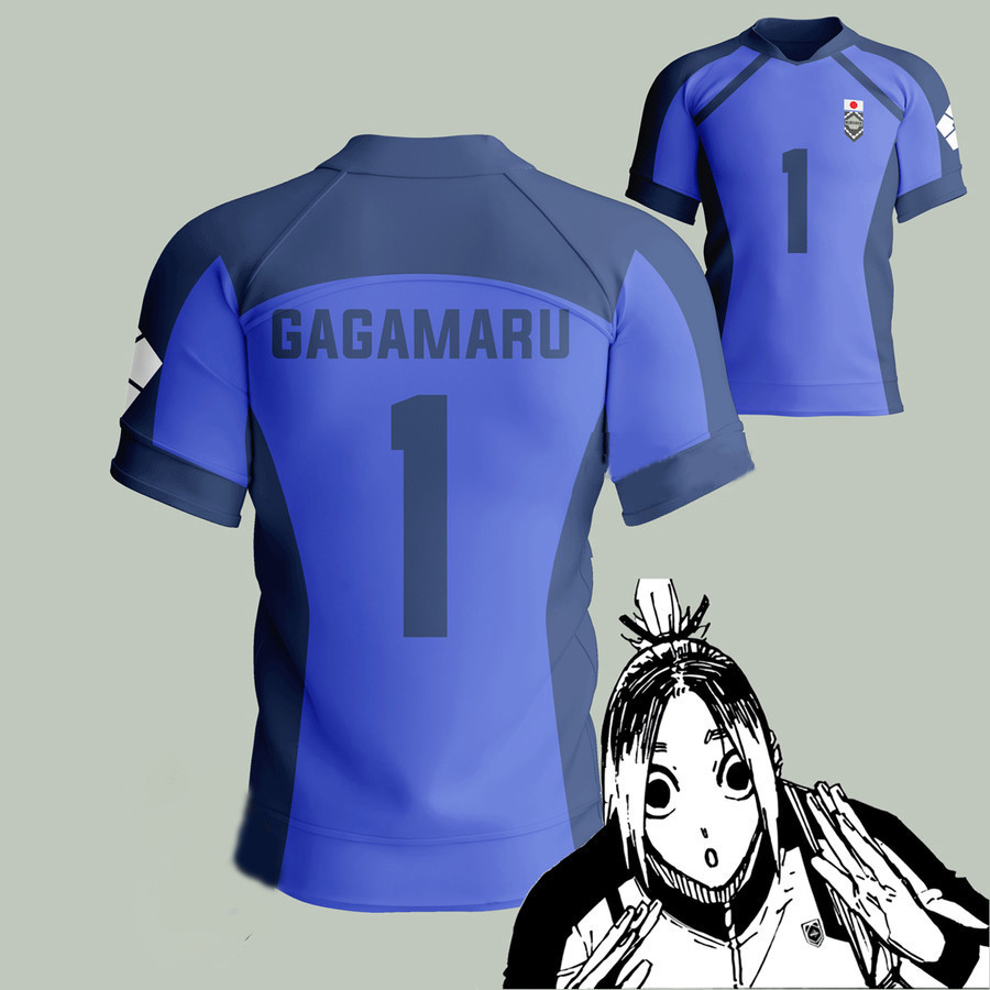 Jersey Anime Cosplay Blue Lock Team Eleven Chigiri Hyoma xu hướng Áo thun ngắn tay in 3D