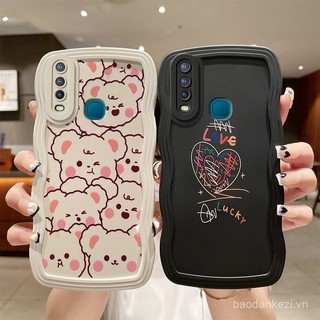 Vivo U10 Vivo Y17 Y15 Y12 case wave pattern Silicon TPU phone cover for DBL Vivo U10 Vivo Y17 Y15 Y12 QHGE