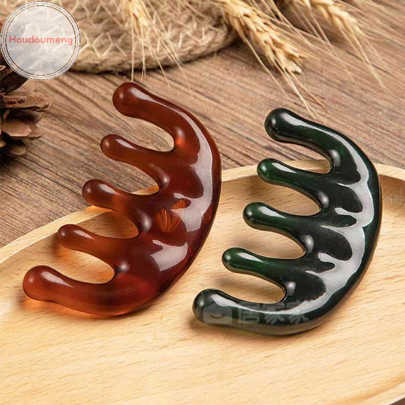 Hudoumeng 1 Cái Lược Massage Kinh Tuyến Cơ Thể Nhựa Năm Răng Rộng Lược Châm Cứu Giúp Lưu Thông Máu Chống Tĩnh Điện Tóc Mịn VN