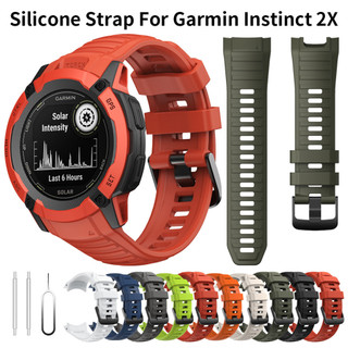 No Gaps Dây đeo silicon 26mm cho Garmin Instinct 2X Solar - Phụ kiện thay thế dây đeo đồng hồ phiên bản chiến thuật