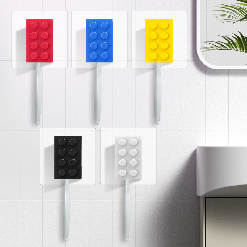 Hộp đựng bàn chải đánh răng hình khối xây dựng bền màu trơn - Creative Flip Cover Giá đựng bàn chải đánh răng sáng tạo