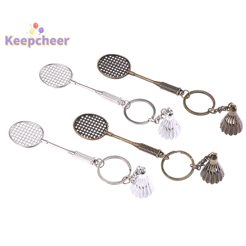 [Keepcheer] Móc khóa vợt cầu lông bằng kim loại Móc khóa cho xe hơi Móc khóa thể thao Quà tặng [Mới]