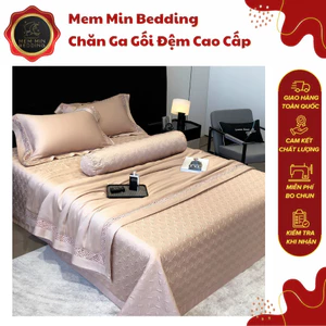 Bộ Chăn Ga Tencel 120s LOVEWE Trần Mềm Mại Thoáng Khí - MemMinbedding Luxury