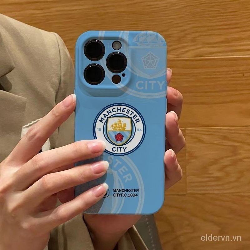 Ốp điện thoại di động biểu tượng đội bóng Manchester City QYJS Ốp Cứng chống rơi Vỏ bảo vệ PC chống rơi 3VBW cho IPhone 15 ProMax 14 13 12 PRO 11 7 8 plus 14 15 X XR XR XSMAX SE sáng tạo