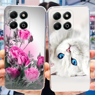 Honor X6b JDY-LX1 JDY-LX2 2024 Vỏ sơn hình mèo khủng long dễ thương HonorX6b X 6B 4G Vỏ điện thoại TPU silicon mềm