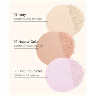 Phấn nền dạng bột mịn cố định GECOMO Soft-focus Matte Fixed Makeup Powder Cake Natural Lightweight Powder Foundation Invisible Pore ღ Pink Girl Bling Makeup Look