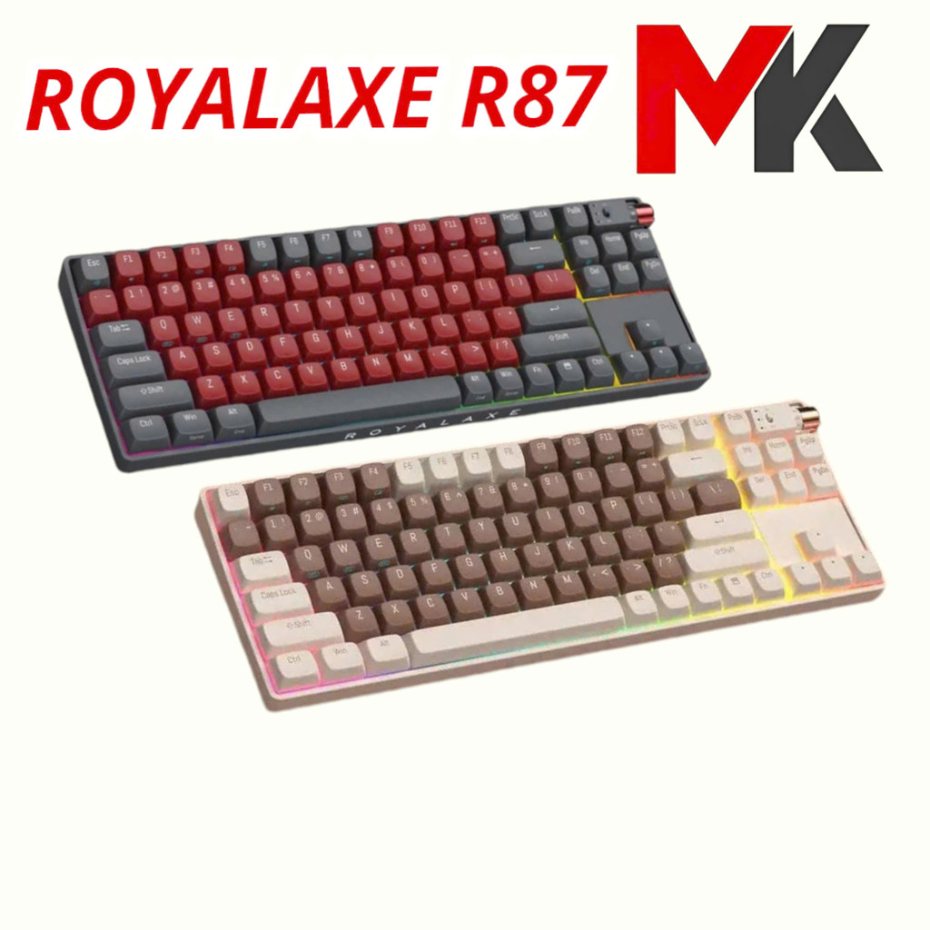 Bàn phím cơ không dây Royal Axe R87 - Hỗ trợ 3 mode kết nối - Led RGB ...