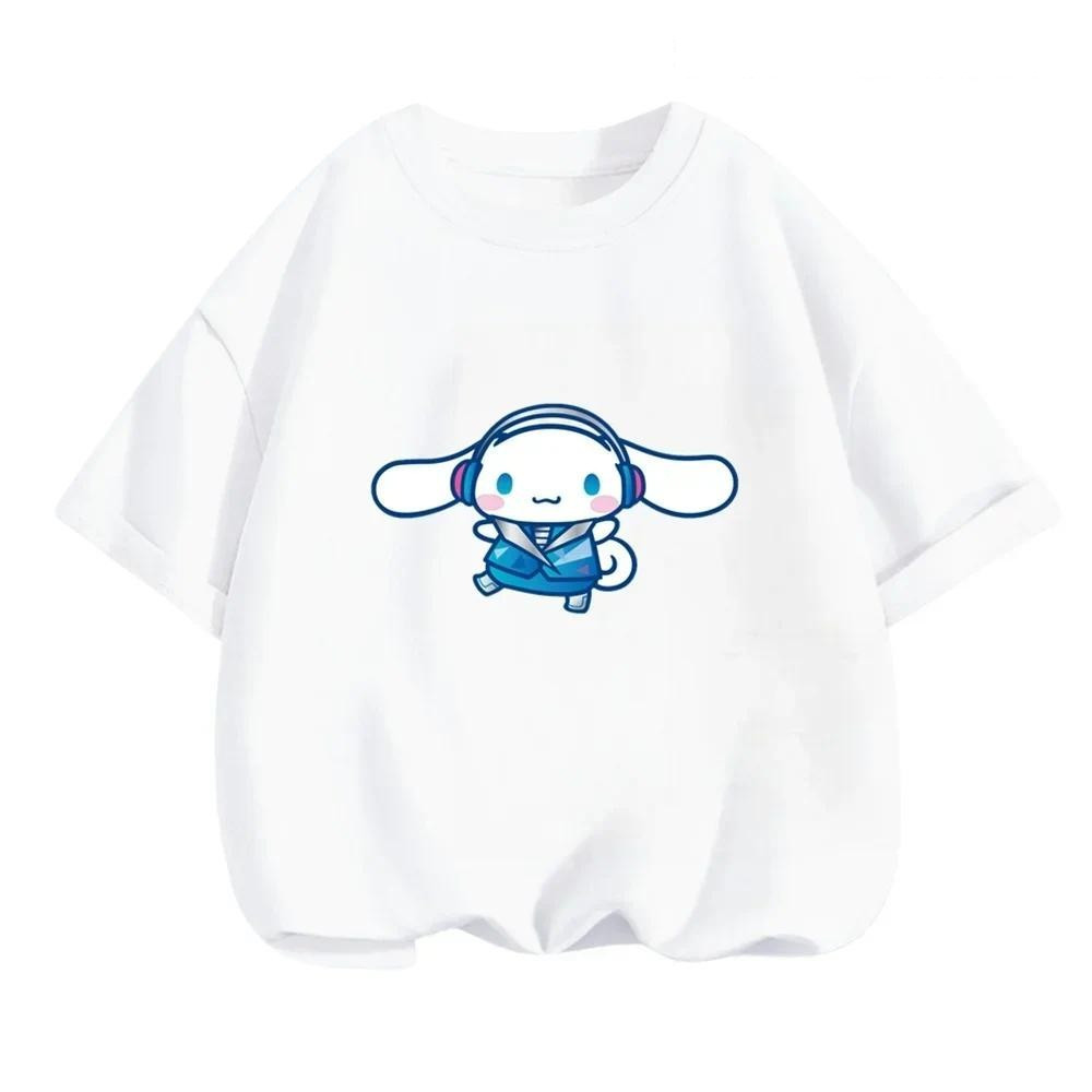 Áo thun cinnamoroll quần áo trẻ em áo thun hoạt hình ngắn tay mùa hè cho bé trai bé gái