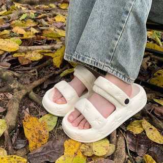 Xixitiao Dép Dép Dải Mỏng EVA Bước Lên Shit Đế Dày Đôi Dây Đeo Sandal Nữ Mùa Hè Mặc Ngoài Thời Trang Phù Hợp Với