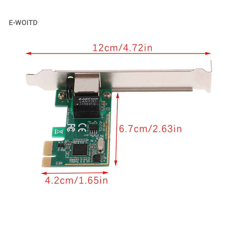 E-woitd 1 Bộ 10 / 100 / 1000Mbps Gigabit Ethernet PCI Express PCI-E Card mạng RJ-45 Bộ chuyển đổi LAN Bộ điều khiển mạng HNVN