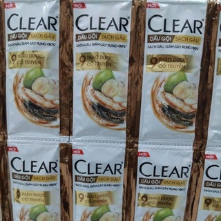 Combo 50 Dầu Gội CLEAR 9 Thảo Dược Cổ Truyền Ngăn ngừa Gàu Giảm Gãy Rụng