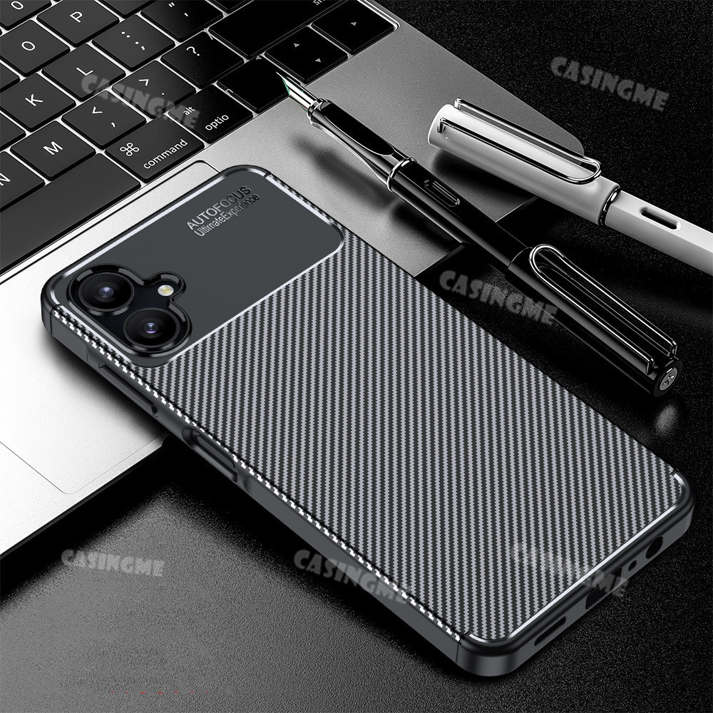 Dành Cho Samsung A06 5G 2025 Ốp lưng Silicon Chống Sốc Bằng Sợi Carbon Cho Samsung Galaxy A06 A56 A36 A26 A16 4G 5G 2025 SamsungA06 A 06 06A 2025 Ốp Lưng Mềm Bảo Vệ Mặt Sau
