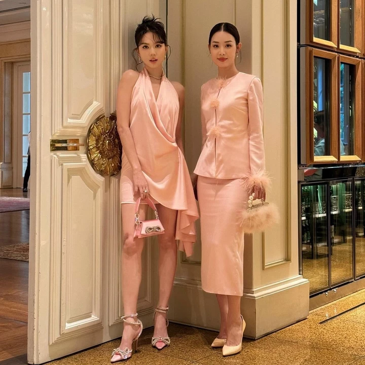 Váy lụa Ngọc Trinh - váy lụa bắt xếp - váy lụa cao cấp - váy đi tiệc
