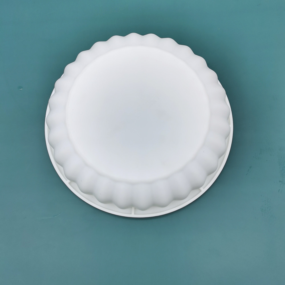 Khuôn làm bánh silicon tròn phẳng cổ điển Ý kiểu Pháp Drench tròn Fondant Mousse Khuôn làm bánh DIY