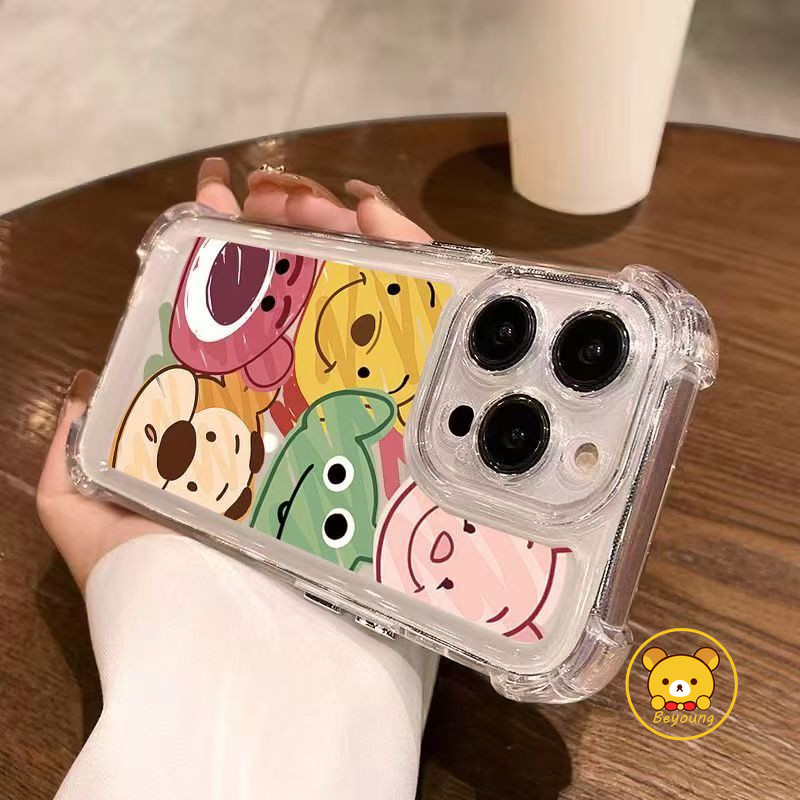 Ốp Điện Thoại Hoạt Hình Winnie the Pooh Cho Samsung Galaxy A42 M42 A51 A71 M01 A01 Core M11 A11 M31 A21s A31 M21 M30S A90 A80 Vỏ Túi Khí Vỏ TPU Mềm Chống Rơi
