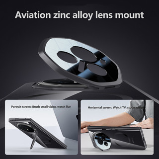 Giá đỡ ống kính kim loại trong suốt mạ điện Vỏ từ tính cho Honor Magic V3 Vs3 Vỏ điện thoại sạc không dây từ tính