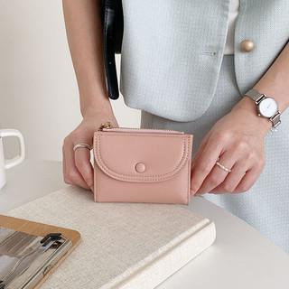 Phong cách ngắn gọn Tinh tế Ví nữ đầy màu sắc Ví đựng tiền mặt Mini đa chức năng có thể gập lại dễ thương