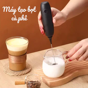 Máy đánh trứng sữa tạo bọt cafe cầm tay mini chất liệu ABS thép không gỉ sử dụng pin tiện lợi