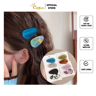 (1 đôi) Kẹp tóc mái mỏ vịt xinh xắn, kẹp tóc nữ phối đồ màu pasel