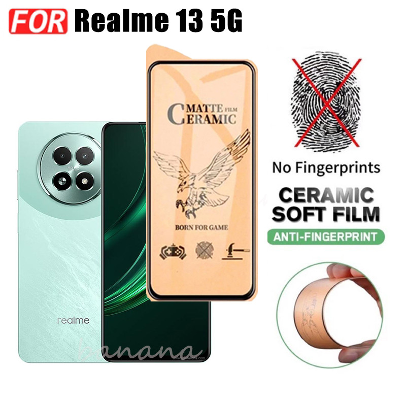 Kính cường lực gốm 3 TRONG 1 Realme 13 5G cho Realme 13 + 12 + 12 5G Ống kính máy ảnh Kính bảo vệ màn hình và Phim mặt sau