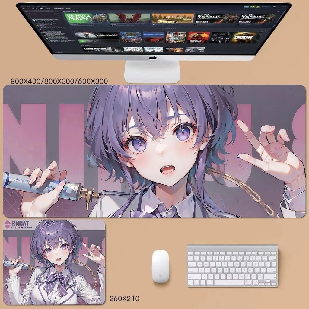 Miếng Lót Chuột Anime Saekano: Cách Nuôi M Chán Bạn Gái Bàn Phím Máy Tính Lớn Thảm Để Bàn Cho Người Hâm Mộ ACG Học Sinh Viết Bàn Thảm Cao Su Độ Dày 3 Mm