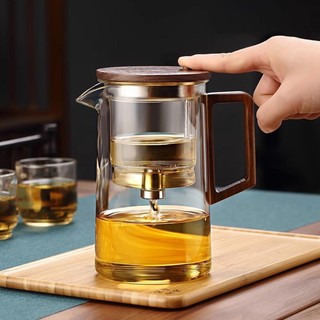Máy pha trà French Press Glass Tea Pot Infuser Tea Pot có bộ lọc Bộ lọc một chạm kiểu ép Bộ lọc cổ điển trong suốt 500\ 750ml antirtvn