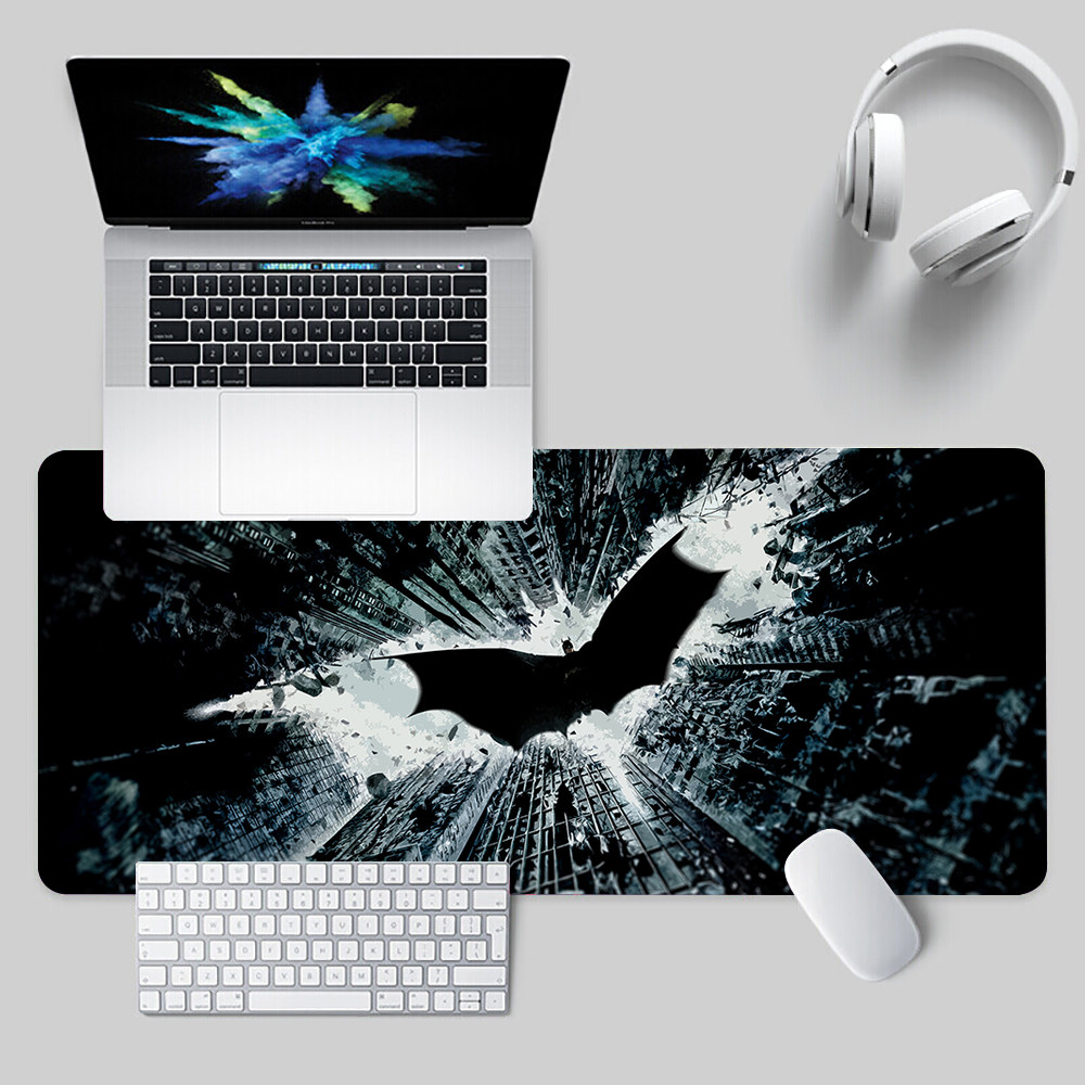 Batman Hero Logo Mousepad HD In Máy Tính Game Thủ Khóa Cạnh Chống Trơn Trượt Miếng Lót Chuột XXL 90x40cm Bàn Phím PC Để Bàn Pad