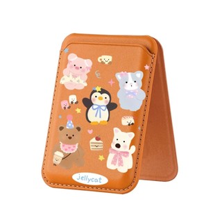 Chim Cánh Cụt Gấu Con Họa Tiết Ví Cho iPhone 16 15 14 13 12 11 Pro Max Plus Bao Da Thẻ Điện Thoại Cho Ốp Lưng Bỏ Túi Bao