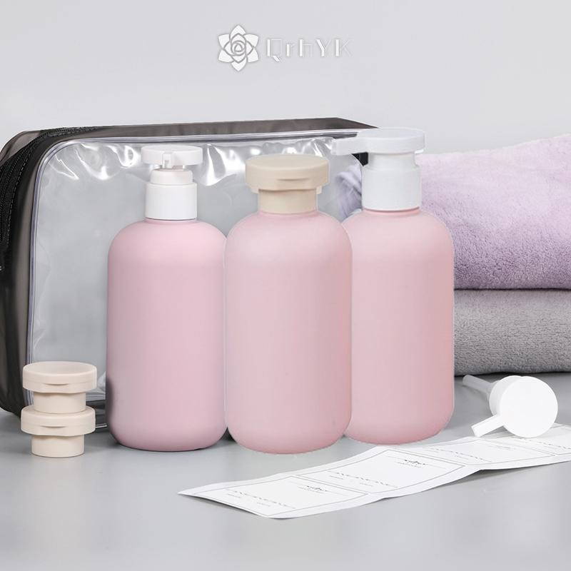 Qrhyk Bơm Trong Suốt Nhựa Lotion Dầu Gội Chai Mỹ Phẩm Chất Lượng Cao PP Chai Bơm Chai Có Thể Đổ Lại Phòng Tắm Hộp Bảo Quản Mới