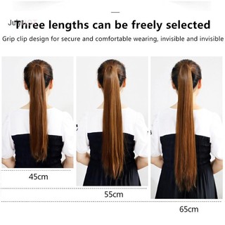 Julyhot 45 / 55 / 65 / cm Tổng Hợp Dài Tóc Giả Thẳng Vuốt Kẹp Sống Động Như Thật Đuôi Ngựa Cao Nối Tóc Chịu Nhiệt Đuôi Ngựa Tóc Mảnh Massivedeals