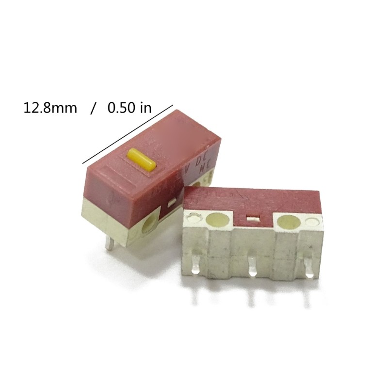 Ior 2 10 Chiếc HUANO Chuột Chính Hãng Micro Switch 3Pins 30M Click Chuột Micro Tắt Tiếng Nút Microswitch Set Chấm Vàng