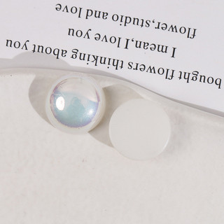 18mm ngọc trai mờ Acrylic Nửa Viên vá Bông tai kẹp tóc điện thoại di động DIY phụ kiện vật liệu bán buôn
