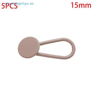 Unewtyu 5 Nút mở rộng quần 15mm / 18mm Bộ mở rộng eo linh hoạt cho quần jean màu đen Quần bà bầu Kéo dài nút cao su VN