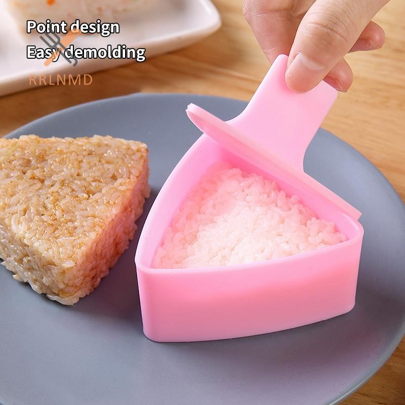Rrlnmd Tự Làm Khuôn Sushi Onigiri Thực Phẩm Báo Chí Hình Tam Giác Máy Làm Sushi Khuôn Dụng Cụ Bấm Cơm Nhà Bếp Bento Phụ Kiện Dụng Cụ MỚI