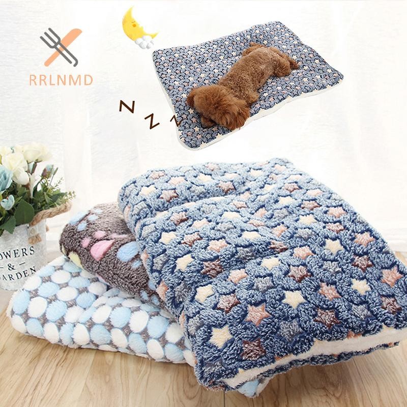 RRLNMD Giường Cho Chó Thú Cưng Nệm Chăn Lông Cừu Mềm Nệm Con Chó Con Sofa Thảm Miếng Lót Mùa Đông MỚI