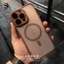 Ốp điện thoại từ tính mờ DESERT TITANIUM Tương thích cho iPhone 11 12 13 14 15 16 16pro 16 Pro Max 16 Plus Vỏ bảo vệ điện thoại di động mặt sau cứng Vỏ viền mềm