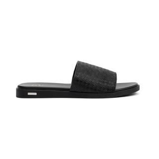 Dép da nam quai ngang phối họa tiết monogram cao cấp, dép da nam êm chân bền bỉ FTTLeather D605