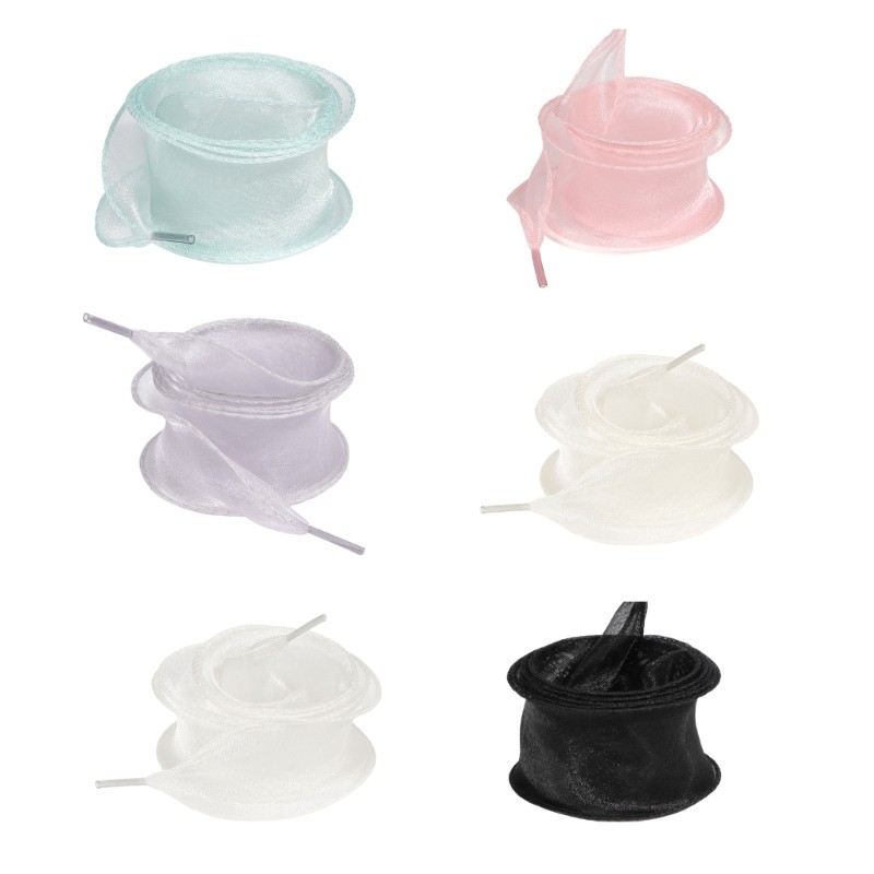 VIC Mềm Sheer Tulle Ruy Băng Dây Giày Gia Cố Cạnh 3 5Cm Chiều Rộng Dây Giày Organza Cho Giày Phụ Kiện Thời Trang