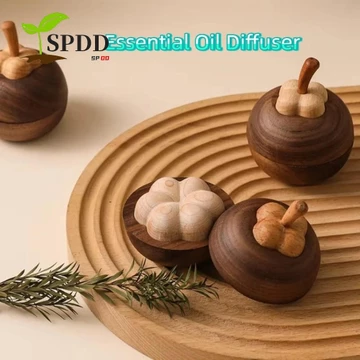 Máy khuếch tán tinh dầu bằng gỗ SPDD, Máy khuếch tán gỗ thơm hình tre núi di động, Hộp đựng máy tính để bàn bằng gỗ nguyên khối Máy khuếch tán hương thơm bằng gỗ tinh tế Trang trí nội thất