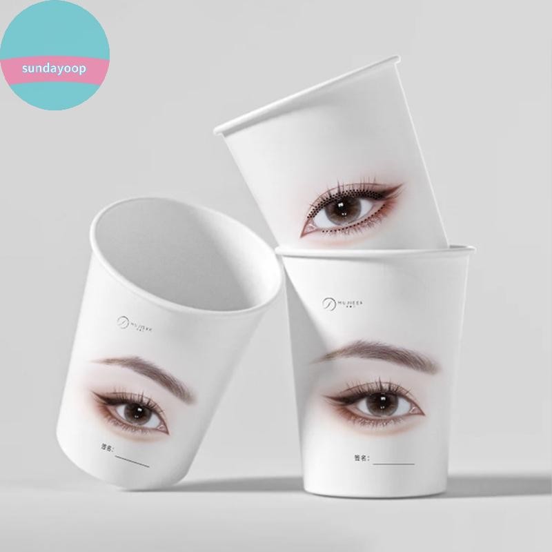 Sund 20 / 50 Cái Làm Đẹp Lông Mi Thực Hành Cốc Giấy Nối Mi Thực Hành Mới Bắt Đầu Lông Mi Đào Tạo Cốc Giấy Dùng Một Lần Đa Năng VN
