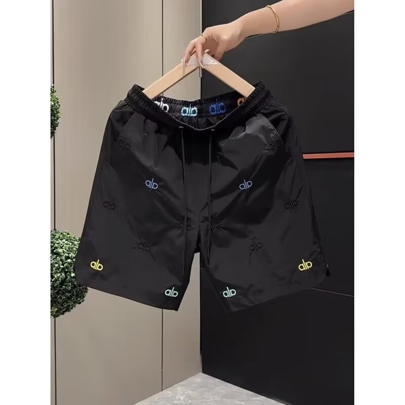 Quần short nam thời trang mùa hè, thêu chữ rời, phù hợp với quần ống thẳng