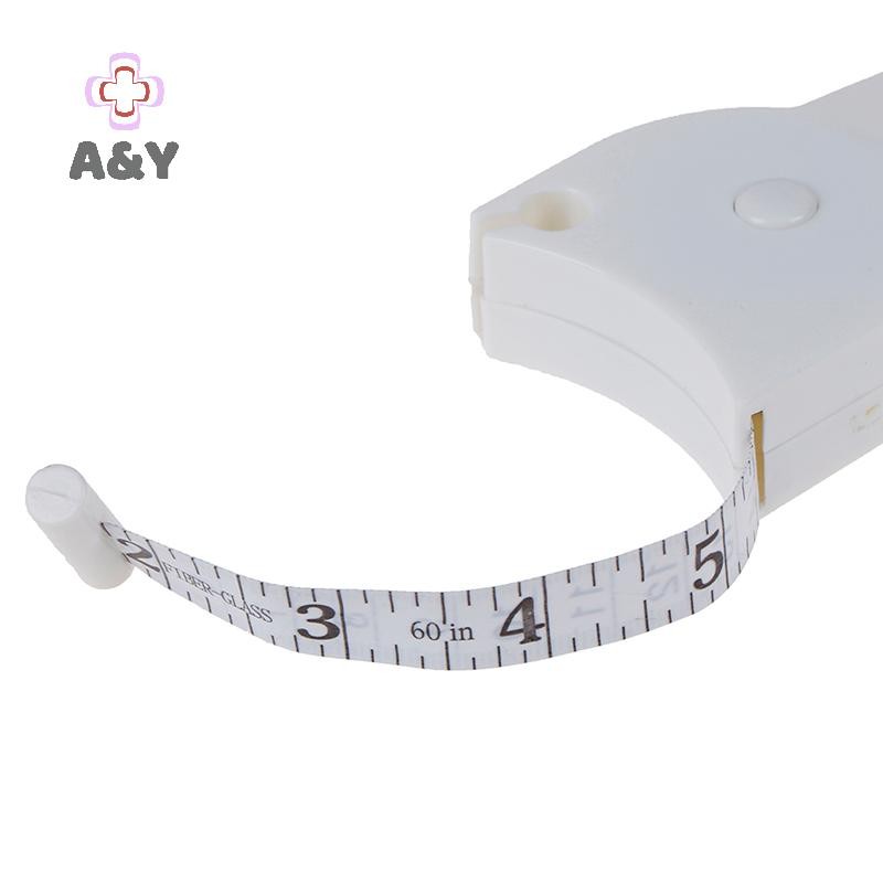A & Y 2 Cái / bộ Trắng PVC Body Fat Caliper Đo Băng Kiểm Tra Thể Dục Để Giảm Cân.