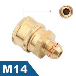 1 Cái 3 / 8 Đến M14 M18 M22 Đầu Nối Nhanh Áp Lực Cao Khớp Nối Nhanh Cho Xe Máy Giặt Súng Nước Adapter Khớp
