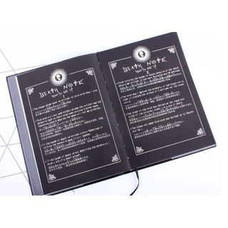 Sổ tay bìa da in họa tiết anime death note[Có hộp và tặng kèm bút lông, kẹp sách]-sổ death note/sổ da/sổ note