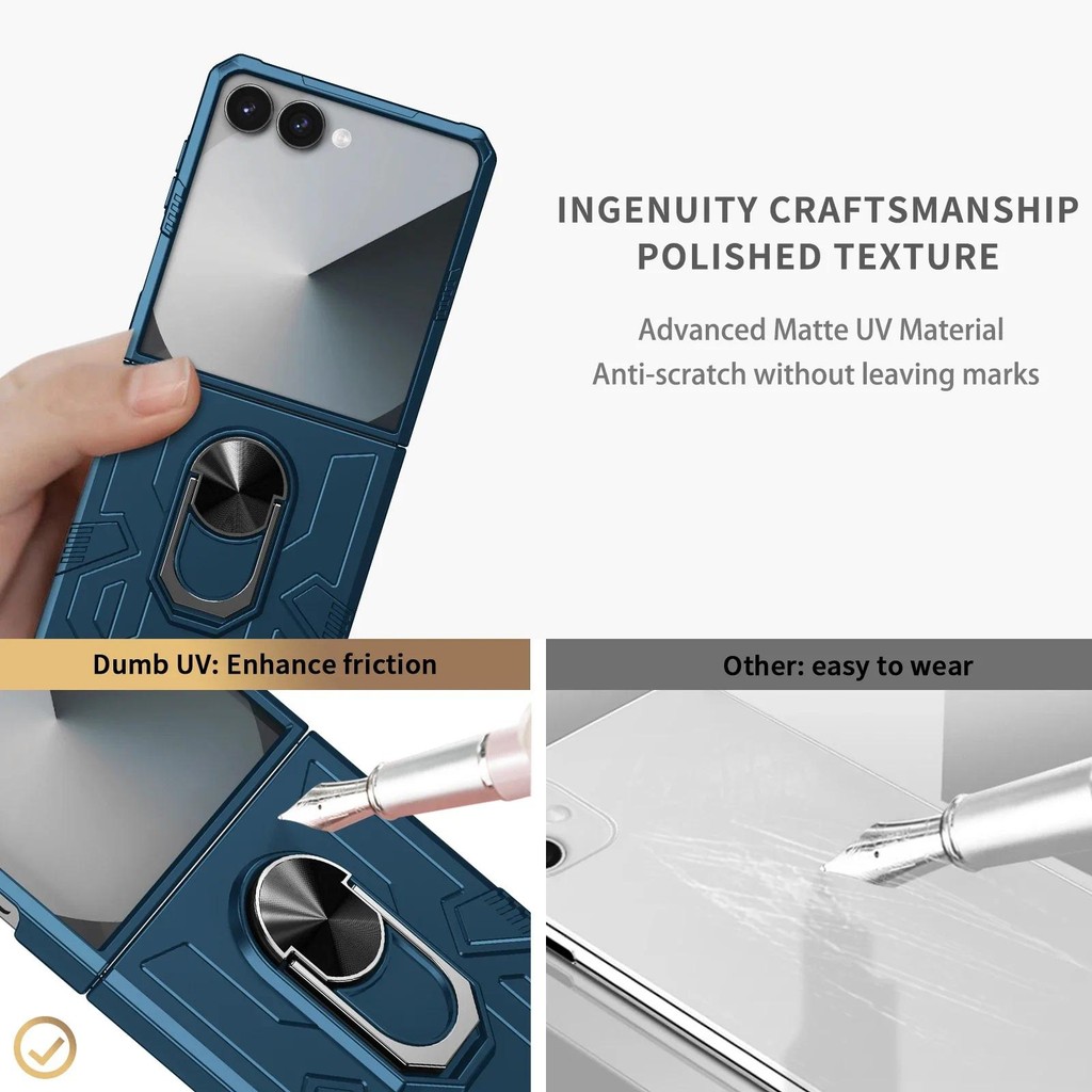 Vòng Giá Đỡ Ốp Lưng Điện Thoại Samsung Galaxy Z Flip 7 6 5 4 3 Flip7 Flip6 Flip5 Bảo Vệ Vỏ Cứng Chống Sốc