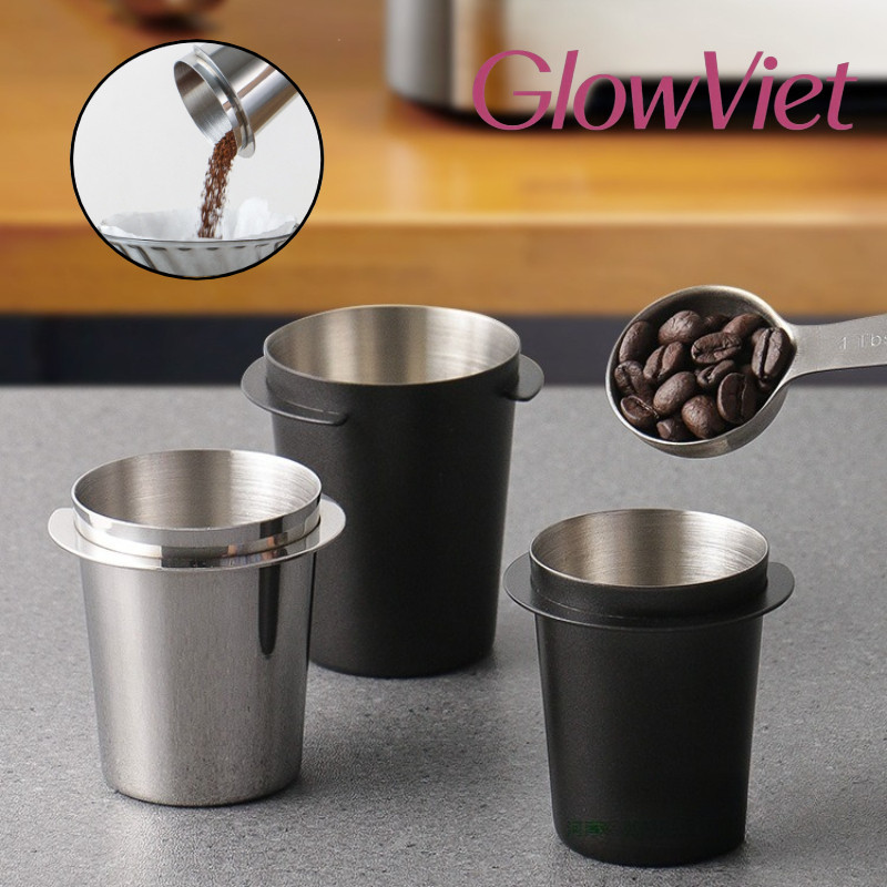 Ly Đong Bột Cà Phê Inox 304 Cao Cấp, Dosing Cup Tiện Lợi, Chống gỉ, Tách bột