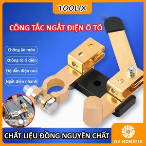 Công tắc ngắt kết nối bình ắc quy 12V 24V cho xe hơi, xe máy kiểu cầu dao, chất liệu hợp kim thép mạ đồng chất lượng cao