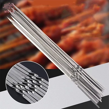 [WETK] 50 Cái Xiên Thịt Nướng Inox Có Thể Tái Sử Dụng Xiên BBQ Kebab Iron Stick Cho Cắm Trại Ngoài Trời Dụng Cụ Dã Ngoại Dụng Cụ Nấu Ăn VN