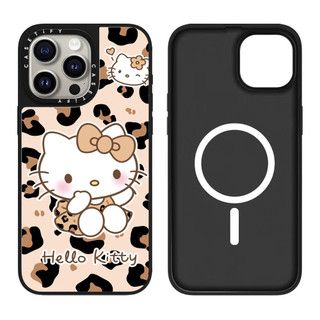 Ốp điện thoại cứng gương in họa tiết da báo từ tính cho iPhone 16ProMax 15 14 13 12 Vỏ chống sốc